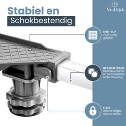 VanDijck Wasmachine Verhoger - 4 Poten - Verstelbaar 40-67 cm - Max 200 kg — thumbnail 6