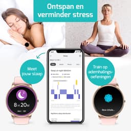 FITAGE Sporthorloge met GPS - Smartwatch Stappenteller Horloge - Activity Tracker - Smartwatches Heren, Dames & Kinderen - Roze — thumbnail 10