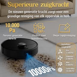 SwayTosh Nobilenta V2 – Robotstofzuiger Met Dweilfunctie – 10.000Pa – 2025 – AI Intelligence – Zelfreinigend Station & Auto-Dweilpad Reiniging – Drempels Tot 3 Cm – Volledig Beheer Via App – Robotstofzuiger Met Laadstation — thumbnail 2