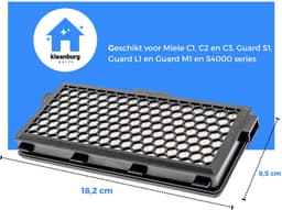 Kleanburg® Filterset voor Miele – 2x Active AirClean Filters + 2x Motorfilters – Vervangt Miele SF-AA50 – Geschikt voor Classic C1, Compact C1 & C2, Complete C2 & C3, Guard S1/L1/M1 en S4000 series — thumbnail 4
