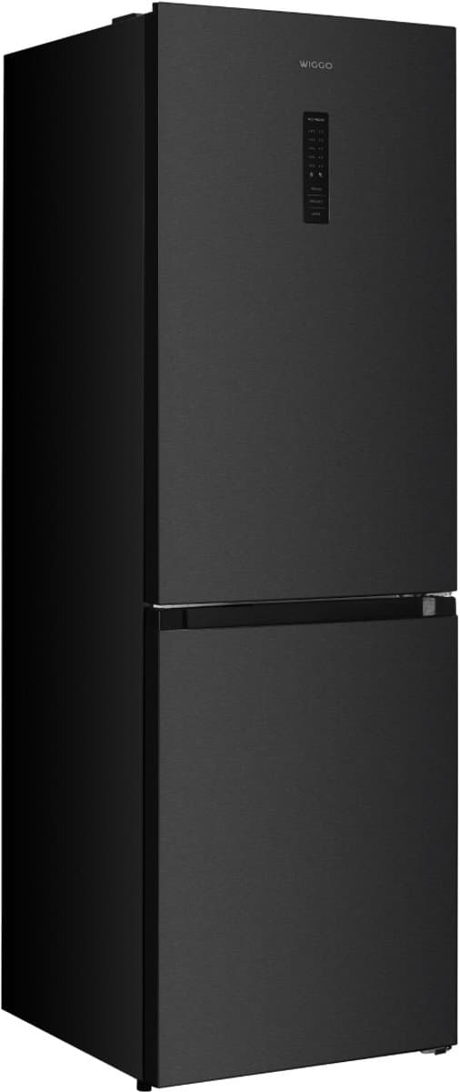 Wiggo WR‑CD18NFB(DX) – Koel‑Vriescombinatie – 323 L – No Frost – 2 Deuren – 39 dB – Energieklasse B – 5 Jaar Garantie – Donker Roestvrijstaal — afbeelding 1