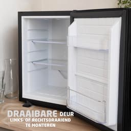 Mini Koelkast Vrijstaand 35 Liter – Tafelmodel Fridge met Instelbare Temperatuur – Minibar met Verstelbare Deurrichting – Zwart - BREND BR-2226 — thumbnail 5