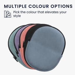 kwmobile headset case geschikt voor Anker Soundcore Q20i hoes - 22,5 x 17 cm - Koptelefoon cover met rits - Neopreen en ribfluweel - In vintage blauw — thumbnail 7