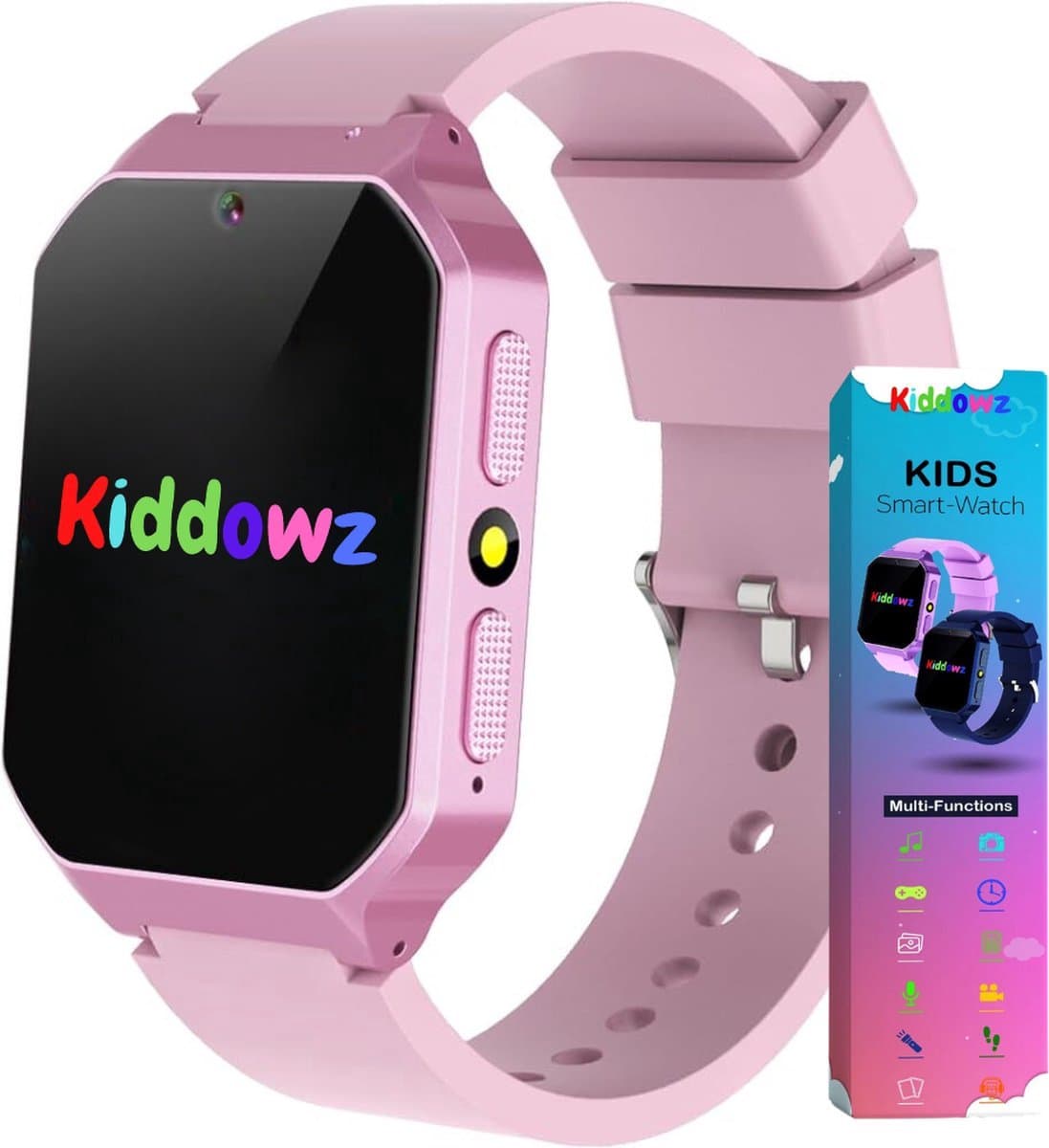 Kiddowz Smartwatch kinderen - Kinderhorloge - 5 t/m 12 jaar - met camera, filters en 26 kids spelletjes - Stappenteller - Pink v1 — afbeelding 1