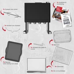 TurboTronic AF32MFD Airfryer Oven XXL – Dubbele Deur – 32L Vrijstaande Mini Oven – Heteluchtoven – Zwart — thumbnail 6