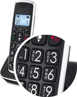 ApexArte® Huistelefoon - Senioren Telefoon Vaste Lijn - GSM - Zwart — thumbnail 5