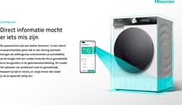 Hisense 7S Serie WF7S1247BB - Wasmachine met Energielabel A -20% - 12kg - TFT display - Auto dosing - 70dB (A) - Steam Wash -1400 toeren - Power Wash 49' - Connectlife — thumbnail 9