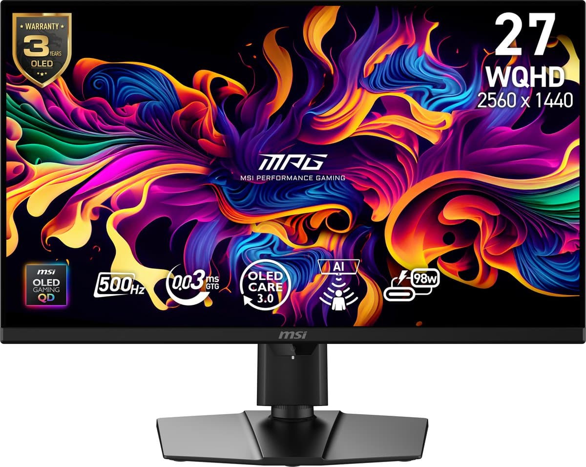 MSI MPG 271QRDE QD-OLED X50 computer monitor 67,3 cm (26.5") 2560 x 1440 Pixels Wide Quad HD Zwart — afbeelding 1