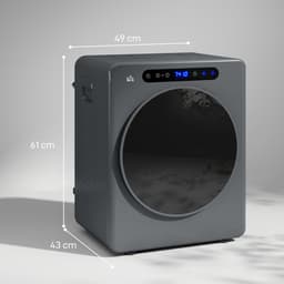 HOMCOM Wasdroger Roestvrij staal, ABS 49L x 43B x 61H cm Grijs — thumbnail 7