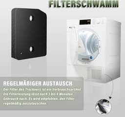 4 stuks droogfilters, voor Miele T1 wasdroger, wasdroger sokkelfilter, sponsfilter, filtermat voor een langere levensduur van de droger (207 mm x 157 mm x 30 mm) — thumbnail 7
