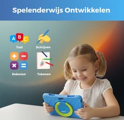 WiseQ Tablet Kinderen 2026 model - 96 GB - 6000mAh - Ouderlijk Toezicht - Kindertablet 10 inch - Kids Tablet - Android 15 - Blauw — thumbnail 6