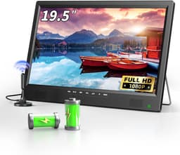 Draagbare 19 Inch Full HD Televisie met Accu en Antenne - Ideaal voor Camper en Buiten — thumbnail 1