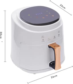 Quvo® Mini Airfryer - Heteluchtfriteuse - Airfryer - Wit - ‎26cm x 25cm x 30 cm — thumbnail 6