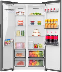 Hisense RS5P528STIE - Amerikaanse koelkast - RVS - No-Frost - 178 cm hoog - 528 liter - Energielabel E - Invriesvermogen 10 kg/24u - Geluidsniveau 40 dB(A) - IJs- en waterdispenser - LED Display - FastFreeze - Deuralarm - Interverter Compressor — thumbnail 3