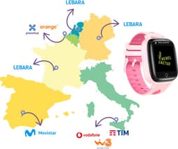 Rebel Cactus GO (Roze) - GPS Kindersmartwatch - Whatsapp - (video) bellen - SOS/Geofence - Werkt wereldwijd - Gratis OuderApp - Batterij: 32uur — thumbnail 5