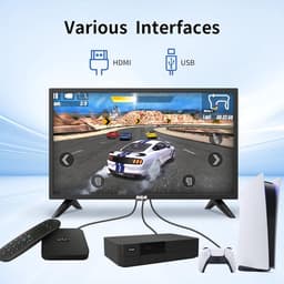 HD LED Televisie 24 inch (60 cm) voor Slaapkamer of Keuken met Triple Tuner en Diverse Aansluitingen — thumbnail 5
