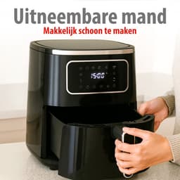 alpina Airfryer 4.5L - Heteluchtfriteuse 1-4 Personen - Air Fryer met Digitaal Touchscreen - Instelbare Temperatuur 80 tot 200 Graden - Timer Functie - Heteluchtoven 1450W — thumbnail 4