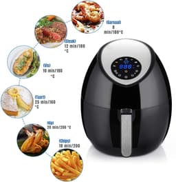 Core® Airfryer xl - Airfryer xxl - Heteluchtfriteuse - Zwart- 29cm x 23cm x 30cm — thumbnail 7