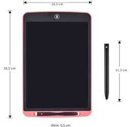 Nexvo®Digitaal Notitieblok - Grafische Tablet Met Tekenpen - Herbruikbare Notitieblok – Roze - ‎3cm x 31cm x 1cm — thumbnail 2