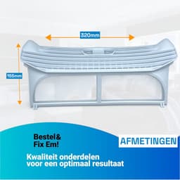 Fixem Geschikt voor Whirlpool 481248058322 Pluiszeef Droger Filter - Vervangingsfilter voor Whirlpool, Indesit, Privileg en Bauknecht Wasdrogers - Fijnfilter, Zeeffilter, Pluisfilter - Efficiënte Luchtstroom & Verbeterde Prestaties — thumbnail 4
