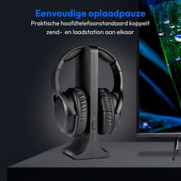 MEDION Draadloze Hoofdtelefoon HS-1 (voor TV, bereik tot 15 m, met oplaadstation, Over Ear, hoog draagcomfort, USB-C, MD40006) — thumbnail 6
