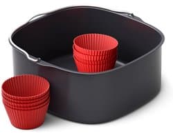 Philips Ovenschaal & Bakblik Airfryer Accessoire - HD9957/00 - Geschikt voor Philips - Bakset met 9 muffinvormen