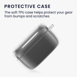 kwmobile Earphones Case for Jabra Elite 4 (not for Elite 4 Active) Case - Clear TPU Silicone Earbuds Cover - Transparent — thumbnail 3