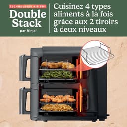 Ninja Double Stack Airfryer XXL - 9.5 Liter - Dubbele Gestapelde Lades - 6 Programma's - Inclusief Kookrekjes - SL400EU — thumbnail 15