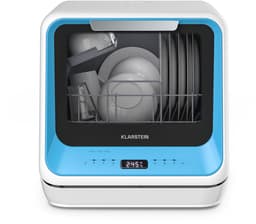 Klarstein Vaatwasser Amazonia Mini - Compact Aanrechtblad, 7 Programma's, 5L Tank of Directe Aansluiting, Energie-efficiëntieklasse D, Stil 58dB, Digitaal Display, Draagbaar Tafelblad voor Kleine Keukens, Blauw - Mini-Vaatwasser - voor Keuken — thumbnail 1