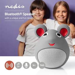 Nedis Bluetooth®-Speaker - Maximale batterijduur: 3 uur - Handheld Ontwerp - 9 W - Mono - Ingebouwde microfoon - Koppelbaar - Animaticks Melody Mouse - Grijs — thumbnail 2