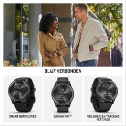 Garmin vivomove Trend - Smartwatch dames - 40mm- Zwart — thumbnail 3