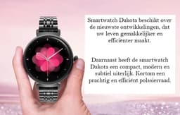 Belesy® Dakota Smartwatch Dames – Smartwatch Heren – Horloge 1.04 inch AMOLED Kleurrijk Touchscreen – Veel Gezondheidsmeters – Fitness Tracker – Agenda & Email & Meldingen – Bluetooth Bellen – Muziek Speler – AI Voice Assistent – Zwart Staal — thumbnail 8