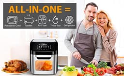 Royalty Line® AFO12601 Airfryer Oven - Airfryer XXL - 12 Liter Heteluchtoven met 12 Programma's - Touch Display Heteluchfriteuse - 1800W - Zwart / RVS — thumbnail 16