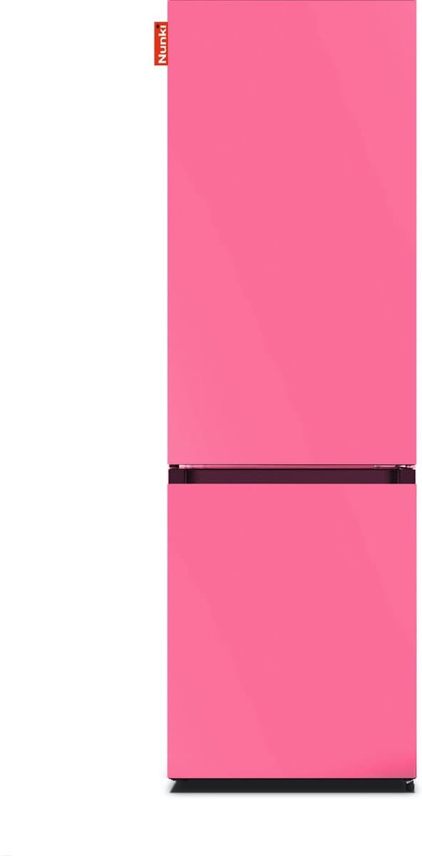 NUNKI LARGECOMBI-ABUB Combi Bottom Koelkast, E, 198+66l, Bubblegum Pink Satin All Sides — afbeelding 1