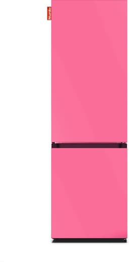 NUNKI LARGECOMBI-ABUB Combi Bottom Koelkast, E, 198+66l, Bubblegum Pink Satin All Sides — thumbnail 1