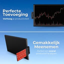 Laptop scherm uitbreider Slim 14.1" - Full HD Portable monitor - USB-C & HDMI - Extra scherm laptop - Plug & Play — thumbnail 8