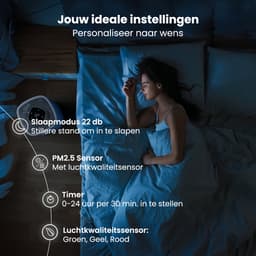 Auronic Luchtreiniger Ultra met HEPA 13 Filter, Ionisator en Koolstoffilter - Ruimtes tot 90m² - CADR-waarde van 450m³/u - Air Purifier - Wit — thumbnail 7