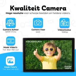 Bosstony Snelle Kids Tablet 10 inch - Ouderlijk Toezicht - 6000mAh Batterij - Android 13 - Incl Beschermpakket - Kindertablet vanaf 3 jaar — thumbnail 8