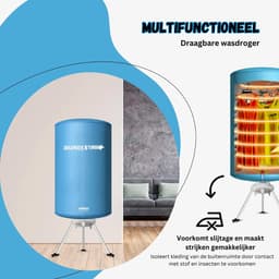 Draagbare Hetelucht Droger - Draagbare hete lucht wasdroger zonder wrijving voor 1.000 watt. 10 kg wasgoed — thumbnail 2