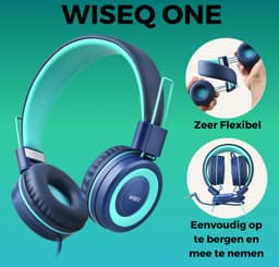 Kinderkoptelefoon met Draad – Koptelefoon Kind – HUFTERPROOF Hoofdtelefoon met Kabel en Microfoon voor School en Tablet – Geluidsdempend – Volumebegrenzer — thumbnail 5