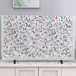 TV beschermhoes - Scherm stofkap - TV decoreren - Delicaat kantpatroon - Tot 65 inch - Stijl A — thumbnail 1