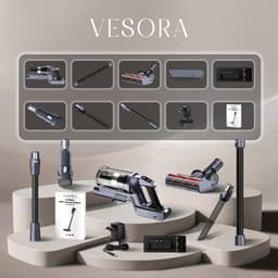 Vesora® 3-in-1 Steelstofzuiger Draadloos zonder Zak - BASIC - Draadloze Stofzuiger - Kruimeldief Snoerloos - Vacuum Cleaner - Handstofzuiger - Stofzuiger Steel met Hepa Filter - Stofzuiger Huisdieren - Zakloze Stofzuiger — thumbnail 2