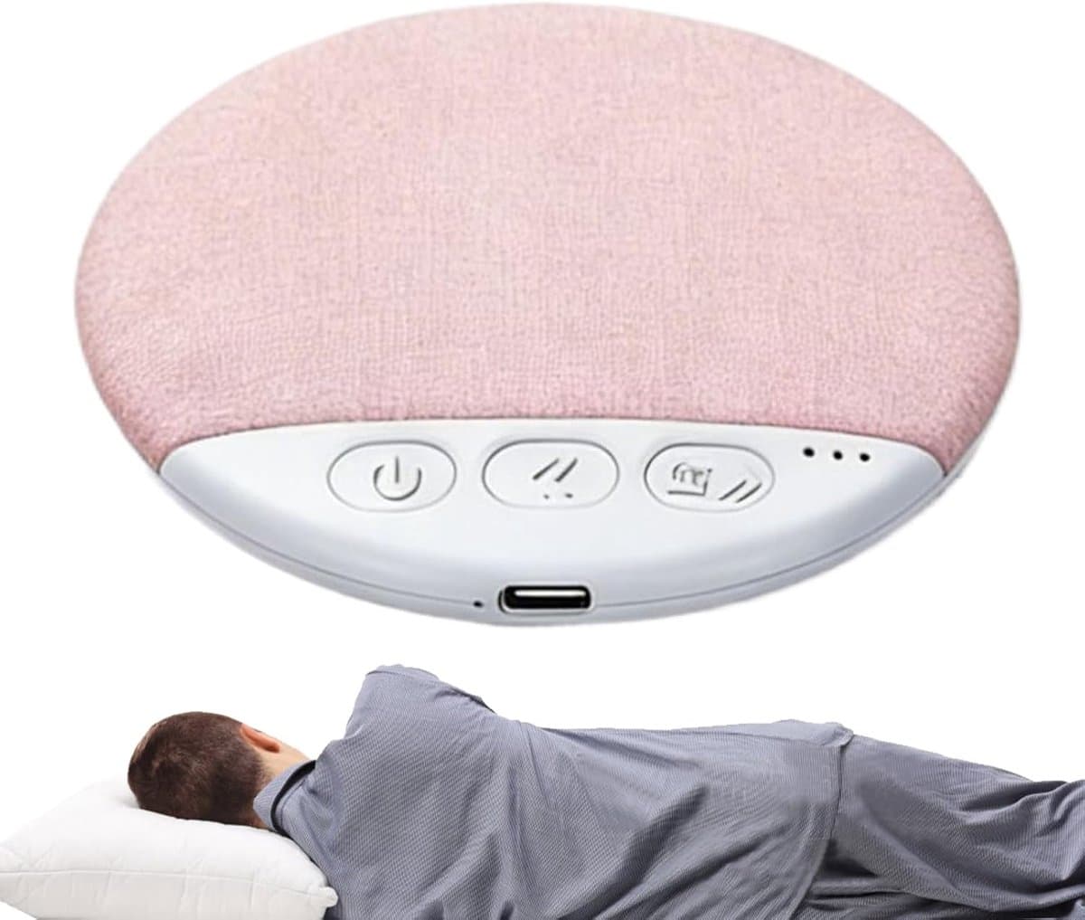 Set van 2 kussens met ingebouwde draadloze luidsprekers, slaapkussens met luidsprekers, voorzien van witte ruis en een timerfunctie, geschikt voor thuis, in hotels, bij meditatie en tijdens het slapen, te plaatsen op het nachtkastje — afbeelding 1