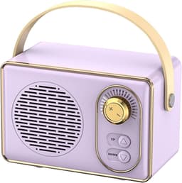 Oneay Retro Bluetooth-speaker – Vintage draagbare draadloze speaker met Bluetooth 5.0, ondersteuning voor TF-kaart, USB-stick en AUX-ingang – Paars — thumbnail 1