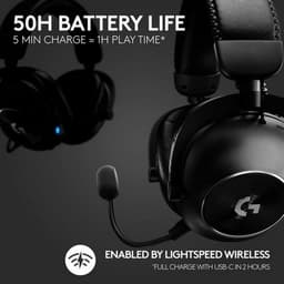 Logitech G PRO X 2 Lightspeed - Draadloze Gaming Headset - PC, PlayStation - Zwart — thumbnail 2