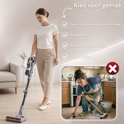 Vesora® 3-in-1 Buigbare Steelstofzuiger Draadloos zonder Zak - FLEX - Draadloze Stofzuiger - Kruimeldief Snoerloos - Vacuum Cleaner - Handstofzuiger - Stofzuiger Steel met Hepa Filter - Stofzuiger Huisdieren - Zakloze Stofzuiger — thumbnail 7