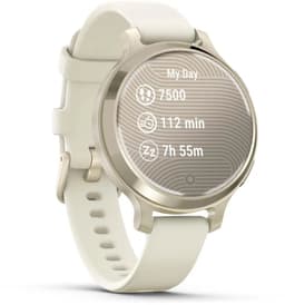 Garmin Lily 2 Active - Smartwatch - 35 mm - Lunar Goudkleurig met Bone Siliconen Bandje — thumbnail 6