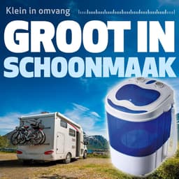 RONN® Camping Wasmachine - Mini Wasmachine - Wasmachines - Capaciteit van Kleding 3 kg - Laag Water- en Energieverbruik - Wit/Blauw - 36cm x 37cm x 53cm — thumbnail 3