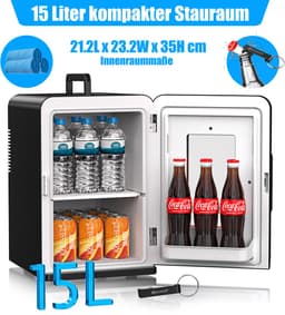 KESSER® K-MKS-2076 - Mini-koelkast - 15 Liter - AC DC 220-240V en 12V - Verwarmingsfunctie - Zwart — thumbnail 14