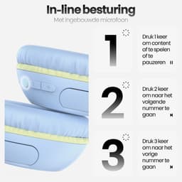Xssive WKH02 Koptelefoon Kinderen - Bluetooth 5.4 - Kinder Koptelefoon Draadloos, Microfoon & Volumebegrenzing - Vanaf 2 jaar - Verstelbaar - Blauw — thumbnail 3